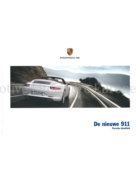 2012 PORSCHE 911 HARDCOVER BROCHURE DUTCH