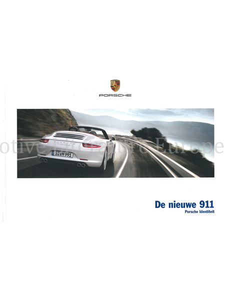 2012 PORSCHE 911 HARDCOVER BROCHURE DUITS
