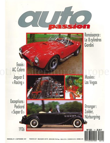 1987 AUTO PASSION ZEITSCHRIFT 11 FRANZÖSISCH