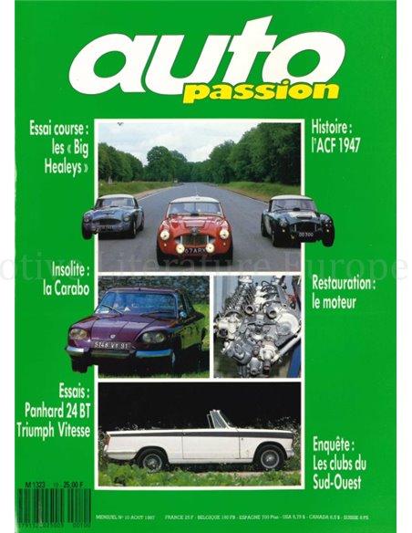 1987 AUTO PASSION TIJDSCHRIFT 10 FRANS