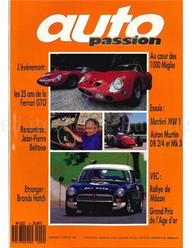1987 AUTO PASSION MAGAZINE 9 FRENCH