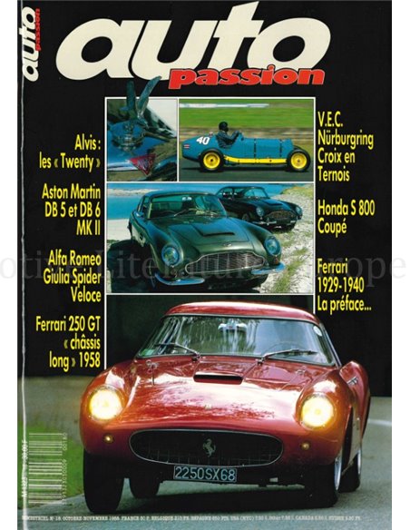 1988 AUTO PASSION ZEITSCHRIFT 17 FRANZÖSISCH