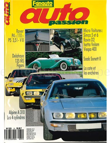 1990 AUTO PASSION TIJDSCHRIFT 31 FRANS