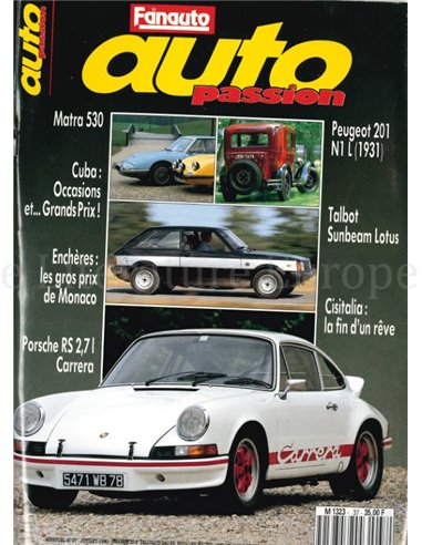 1990 AUTO PASSION TIJDSCHRIFT 37 FRANS