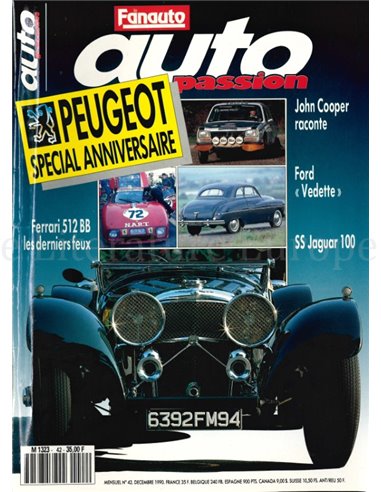 1990 AUTO PASSION ZEITSCHRIFT 42 FRANZÖSISCH
