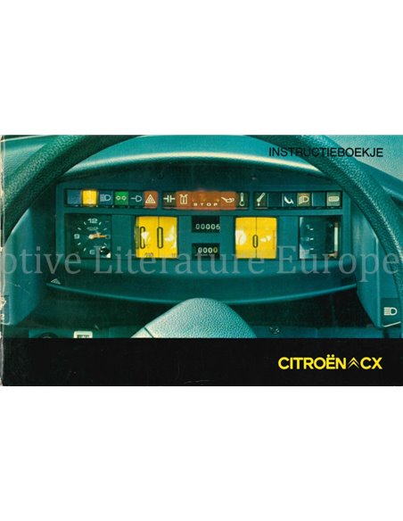 1975 CITROEN CX BETRIEBSANLEITUNG NIEDERLÄNDISCH