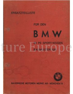 1938 BMW 328 SPORT-WAGEN ONDERDELENHANDBOEK DUITS