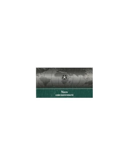 1998 CHRYSLER NEON INSTRUCTIEBOEKJE NEDERLANDS