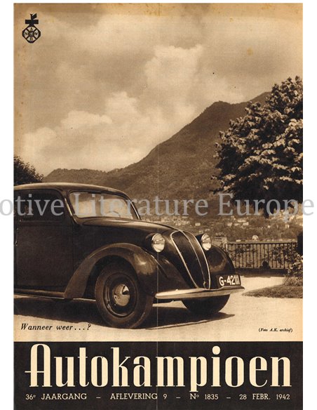 1941 AUTOKAMPIOEN MAGAZIN 9 NIEDERLÄNDISCH