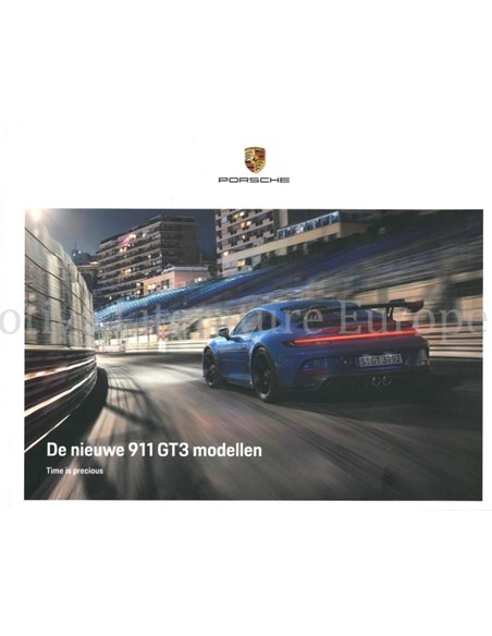2022 PORSCHE 911 GT3 HARDCOVER PROSPEKT NIEDERLÄNDISCH