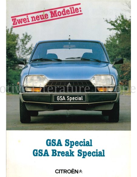 1980 CITROËN GSA (BREAK) SPECIAL BROCHURE DUITS