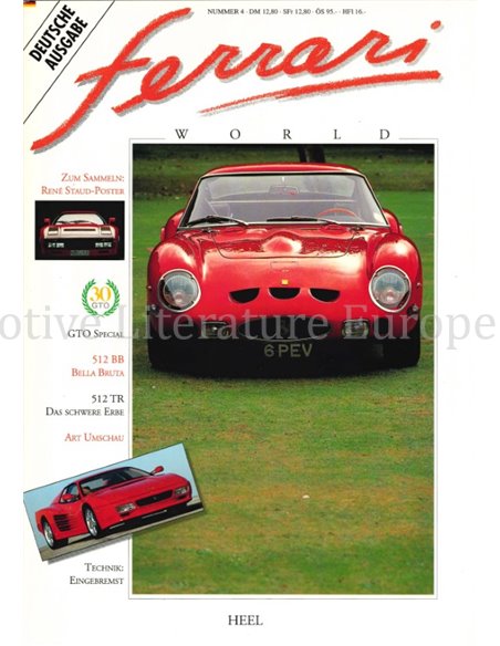 1991 FERRARI WORLD MAGAZINE 4 DUITS