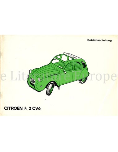 1983 CITROEN 2CV6 OWNERS MANUAL GERMAN