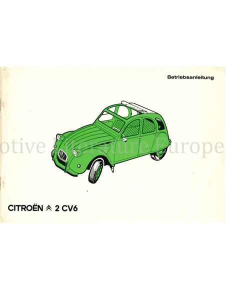 1983 CITROËN 2CV6 INSTRUCTIEBOEKJE DUITS