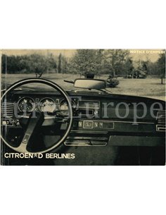 1973 CITROEN D DS SUPER SPECIAL OWNERS MANUAL FRENCH