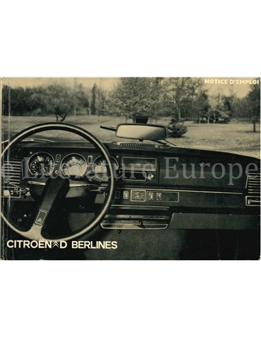 1973 CITROEN D DS SUPER SPECIAL OWNERS MANUAL FRENCH