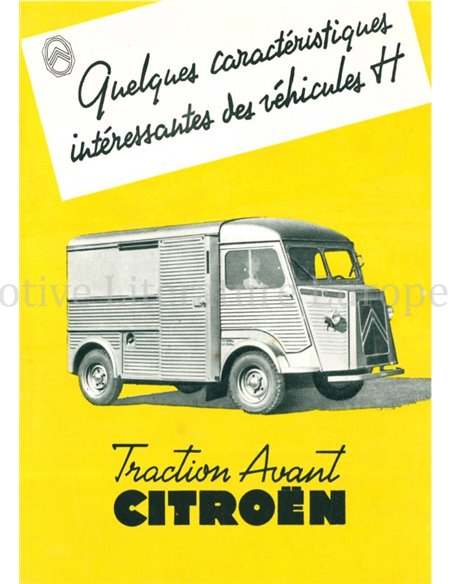 1953 CITROEN H BROCHURE FRENCH