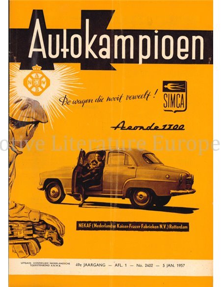 1957 AUTOKAMPIOEN MAGAZIN 1 NIEDERLÄNDISCH
