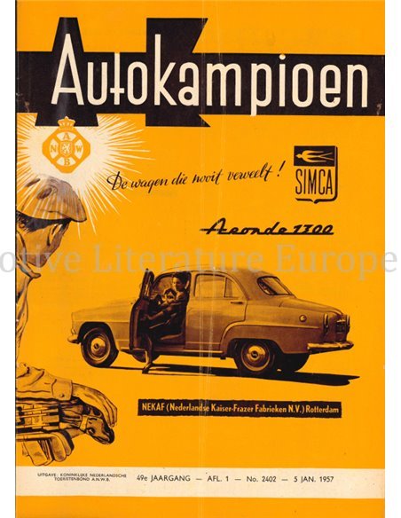 1957 AUTOKAMPIOEN MAGAZINE 1 NEDERLANDS