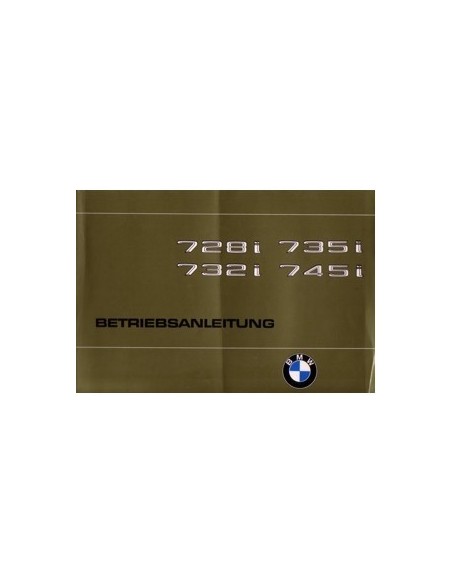 1980 BMW 7 SERIE INSTRUCTIEBOEKJE DUITS