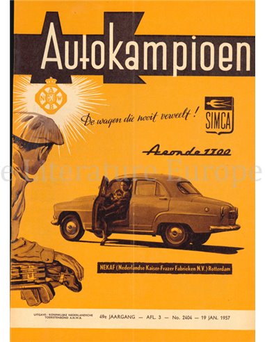 1957 AUTOKAMPIOEN MAGAZINE 3 DUTCH