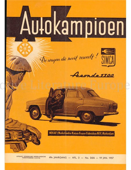 1957 AUTOKAMPIOEN MAGAZIN 3 NIEDERLÄNDISCH
