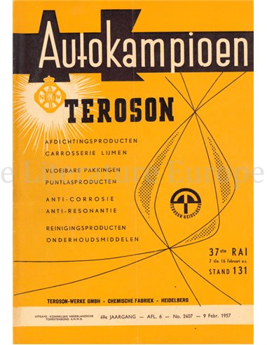 1957 AUTOKAMPIOEN MAGAZINE 6 NEDERLANDS