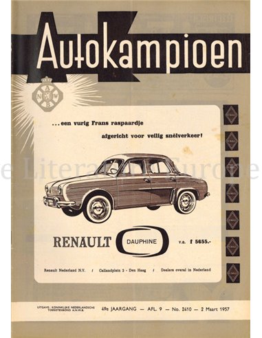 1957 AUTOKAMPIOEN MAGAZINE 9 NEDERLANDS