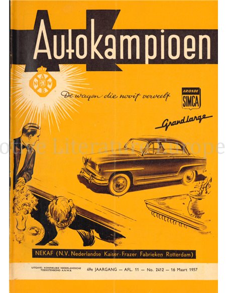 1957 AUTOKAMPIOEN MAGAZIN 11 NIEDERLÄNDISCH