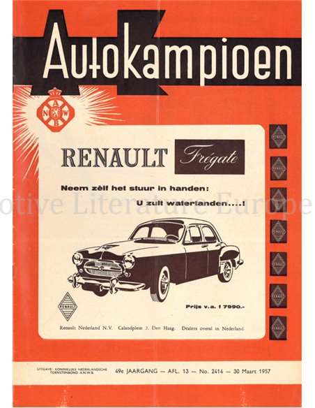 1957 AUTOKAMPIOEN MAGAZIN 13 NIEDERLÄNDISCH