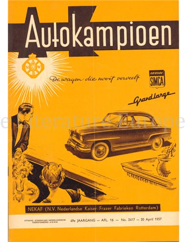 1957 AUTOKAMPIOEN MAGAZIN 20 NIEDERLÄNDISCH