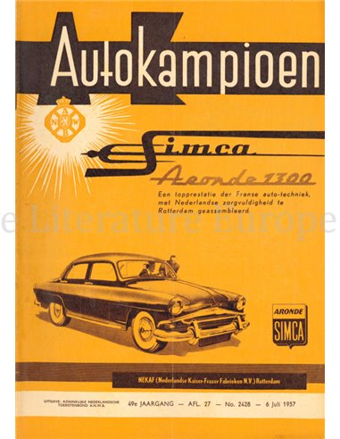 1957 AUTOKAMPIOEN MAGAZINE 27 DUTCH