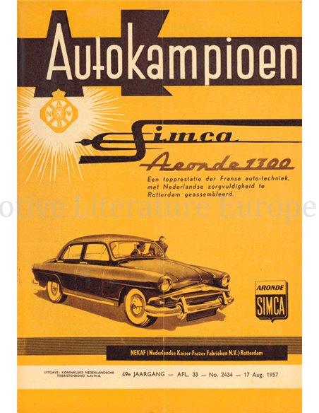 1957 AUTOKAMPIOEN MAGAZINE 33 DUTCH