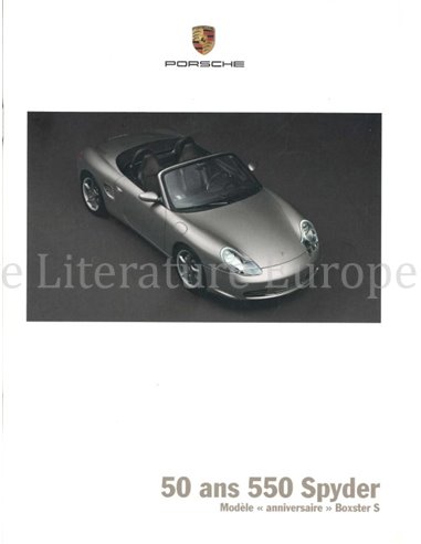 2004 PORSCHE BOXSTER S ANNIVERSARY EDITION BROCHURE FRENCH