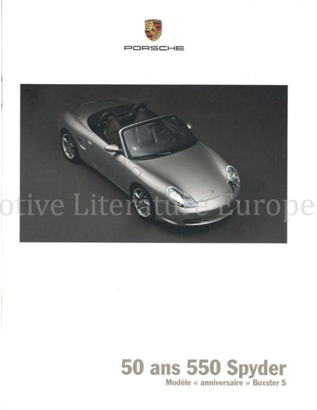 2004 PORSCHE BOXSTER S ANNIVERSARY EDITION BROCHURE FRENCH