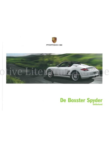 2011 PORSCHE BOXSTER SPYDER HARDBACK BROCHURE DUTCH