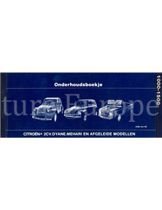 1978 CITROËN 2CV - DYANE - MEHARI GARANTY & MAINTENANCE MANUAL DUTCH
