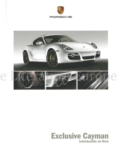 2008 PORSCHE CAYMAN EXCLUSIVE HARDBACK BROCHURE GERMAN