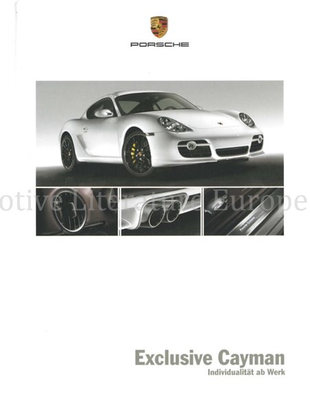 2008 PORSCHE CAYMAN EXCLUSIVE HARDCOVER PROSPEKT DEUTSCH