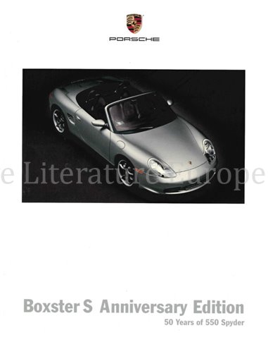 2004 PORSCHE BOXSTER S 50 JAHRE 550 SPYDER PROSPEKT ENGLISCH (USA)