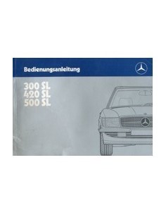1985 MERCEDES BENZ SL KLASSE INSTRUCTIEBOEKJE DUITS
