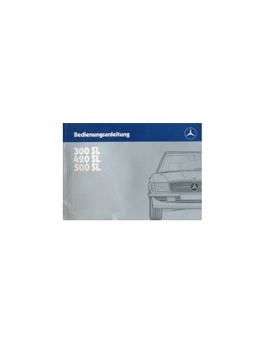 1985 MERCEDES BENZ SL KLASSE INSTRUCTIEBOEKJE DUITS