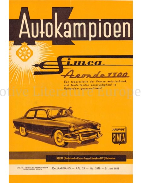 1958 AUTOKAMPIOEN MAGAZINE 25 NEDERLANDS