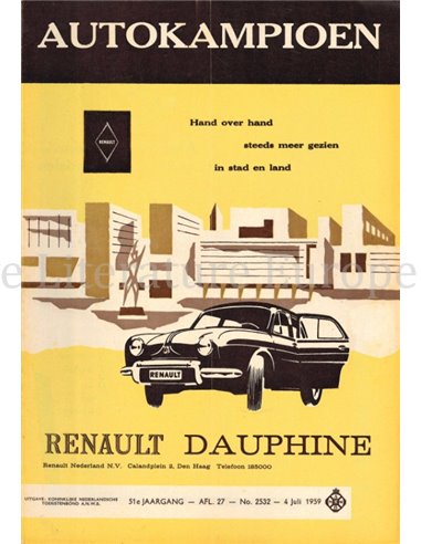 1959 AUTOKAMPIOEN MAGAZIN 27 NIEDERLÄNDISCH