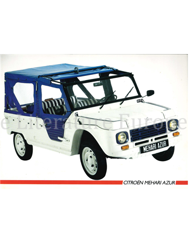 1986 CITROEN MEHARI AZUR LEAFLET FRANS