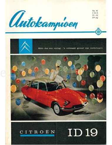 1959 AUTOKAMPIOEN MAGAZIN 42 NIEDERLÄNDISCH