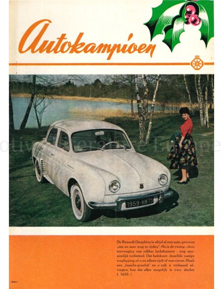 1959 AUTOKAMPIOEN MAGAZIN 51/52 NIEDERLÄNDISCH