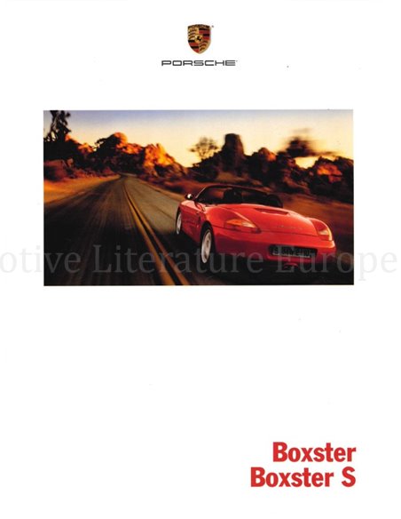 2000 PORSCHE BOXSTER & BOXSTER S BROCHURE ENGELS (USA)