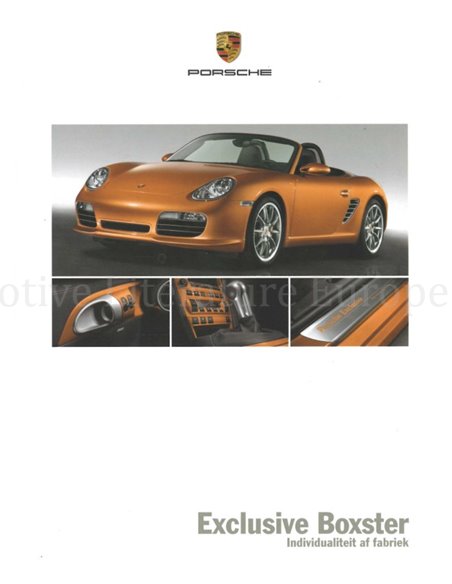 2008 PORSCHE BOXSTER EXCLUSIVE HARDCOVER BROCHURE NEDERLANDS
