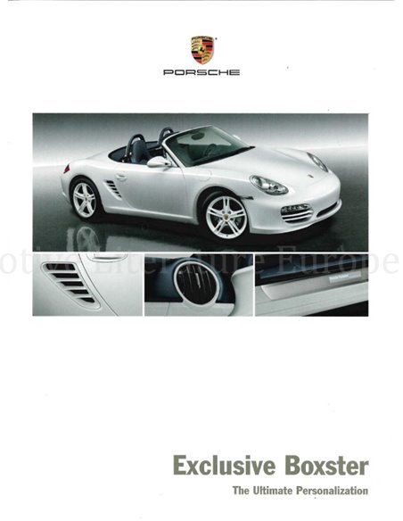 2009 PORSCHE BOXSTER EXCLUSIVE BROCHURE ENGLISH (US)